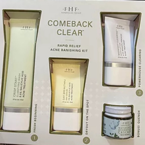 Farmhouse Fresh SEALED Comeback Clear Acne Banishing Kit *NEW* - Picture 7 of 7